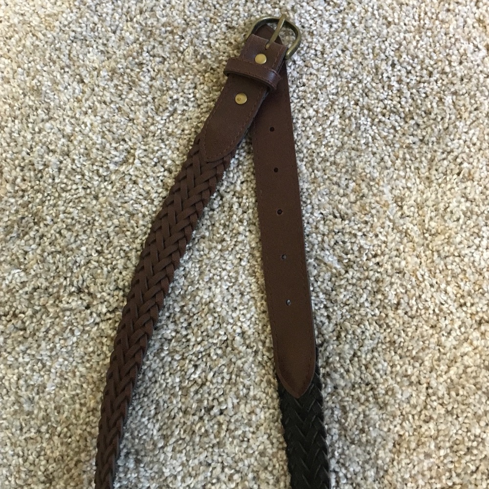 Woven dark brown belt